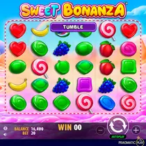 Cazeus - Sweet Bonanza Slot - Tumble Feature with Cascading Wins